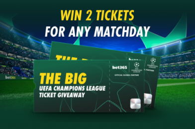 BET365 هبة التذاكر في دوري أبطال أوروبا!